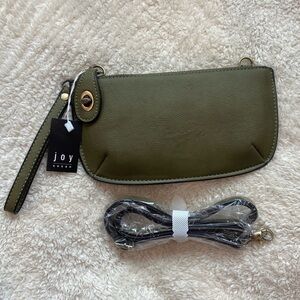 Mini Crossbody Wristlet Clutch (Hunter green color)